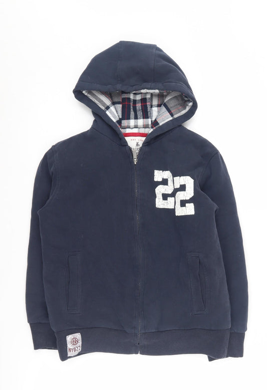 Vintage Rebel Boys Blue Full Zip Hoodie 11-12 Years