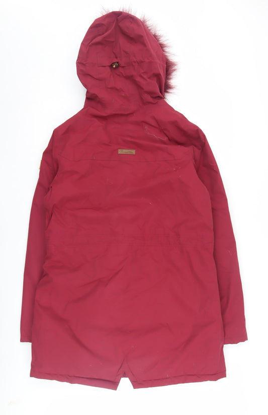 Regatta Women's Red Parka Jacket Size 12 with Hood
