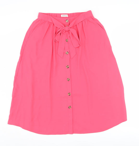Damart Women's Pink Size 10 Skirt with Button Accents