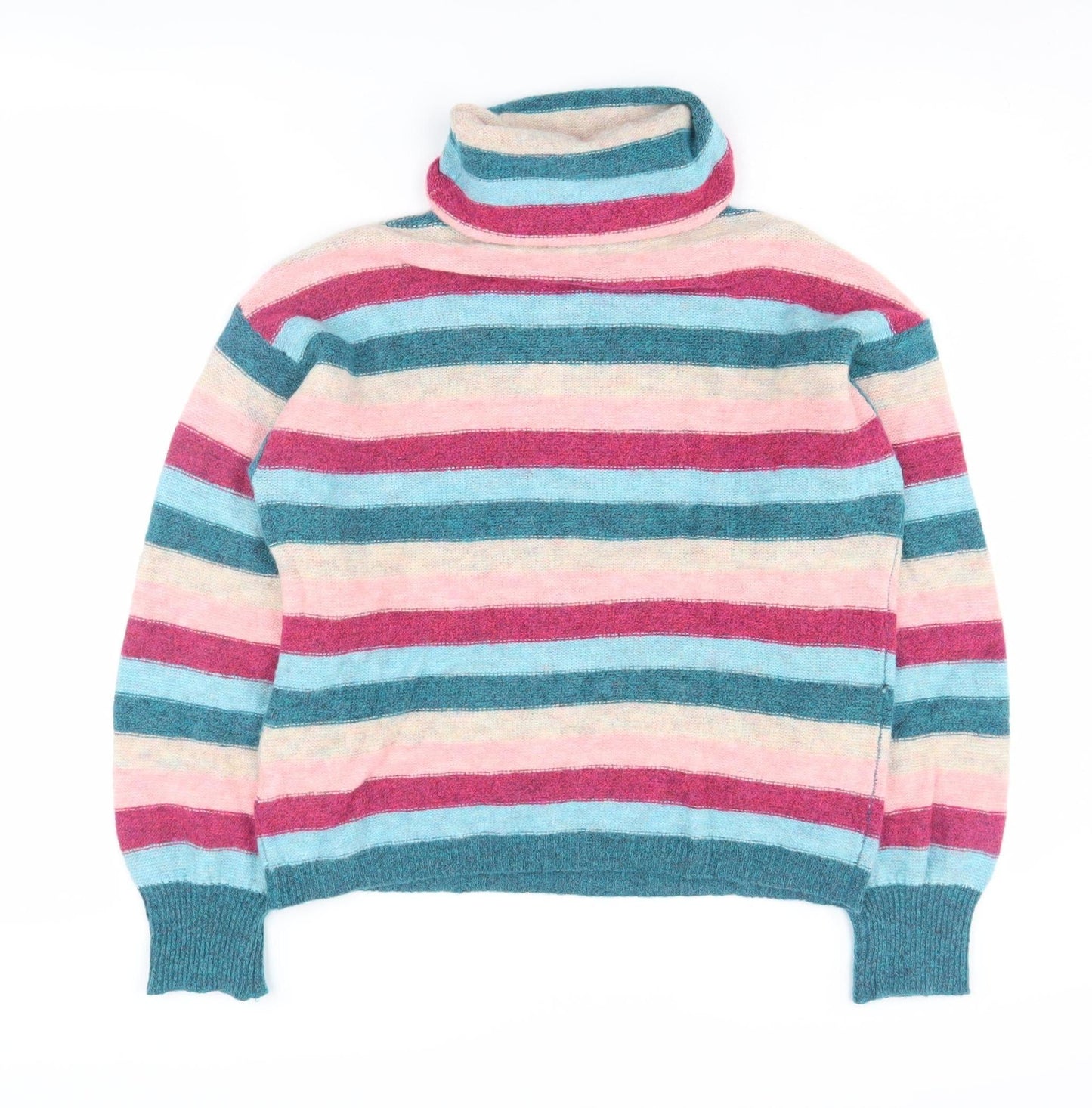 United Colors of Benetton Women's Multicoloured Striped Pullover Jumper