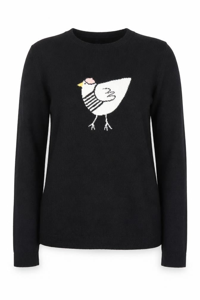 Front view of J.Crew Women's Black XS jumper