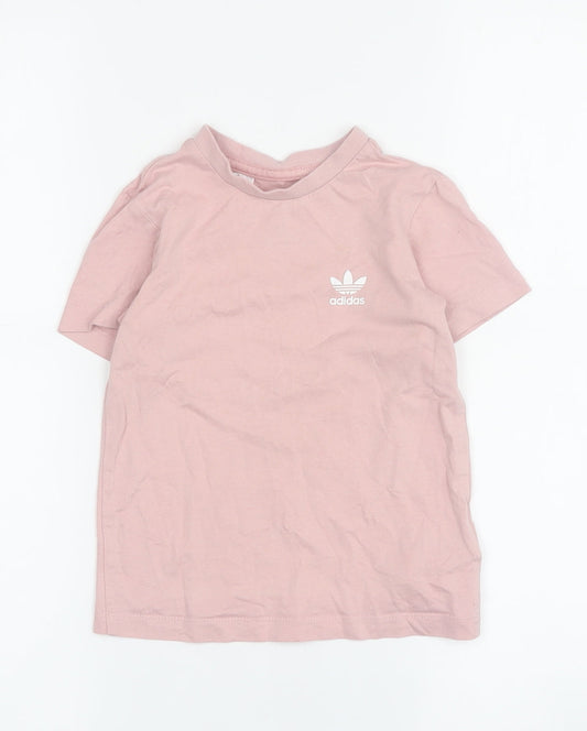 Adidas Girls Pink T-Shirt, 2-3 Years, Casual and Comfy