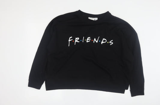 Friends Black Women's Crew Neck Sweatshirt L
