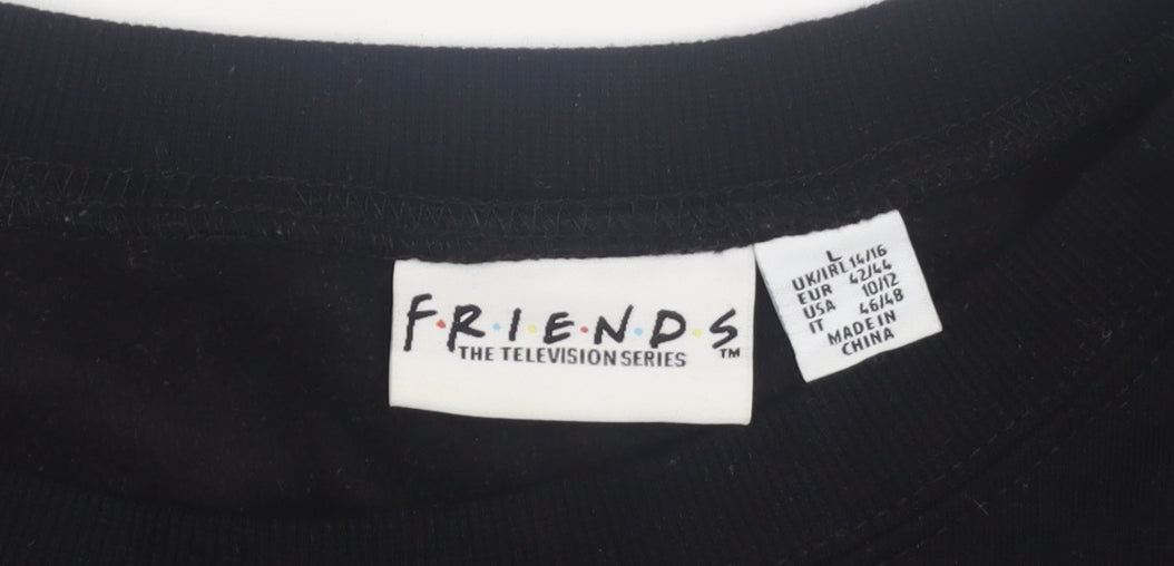 Friends Black Women's Crew Neck Sweatshirt L
