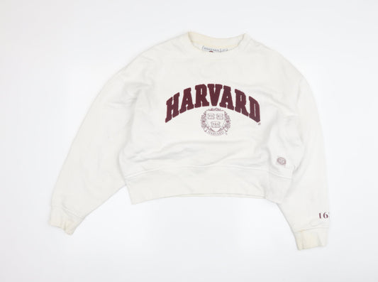 Harvard Women's White 2XS Pullover Sweatshirt