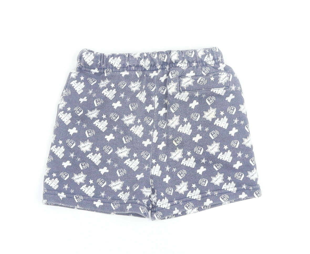 Bench Boys Blue Robot Print Sweat Shorts 3-4 Years