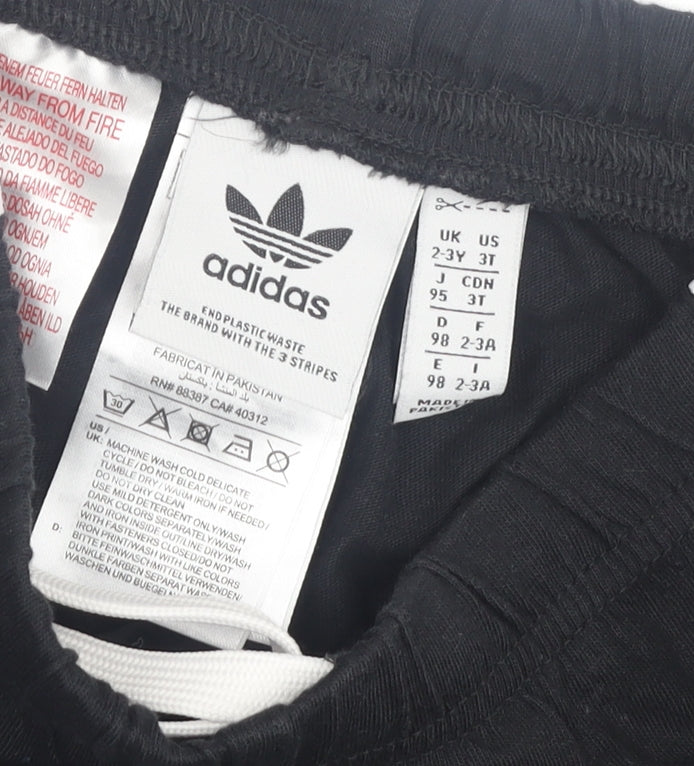 Adidas Boys Black Athletic Shorts, 2-3 Years, Activewear