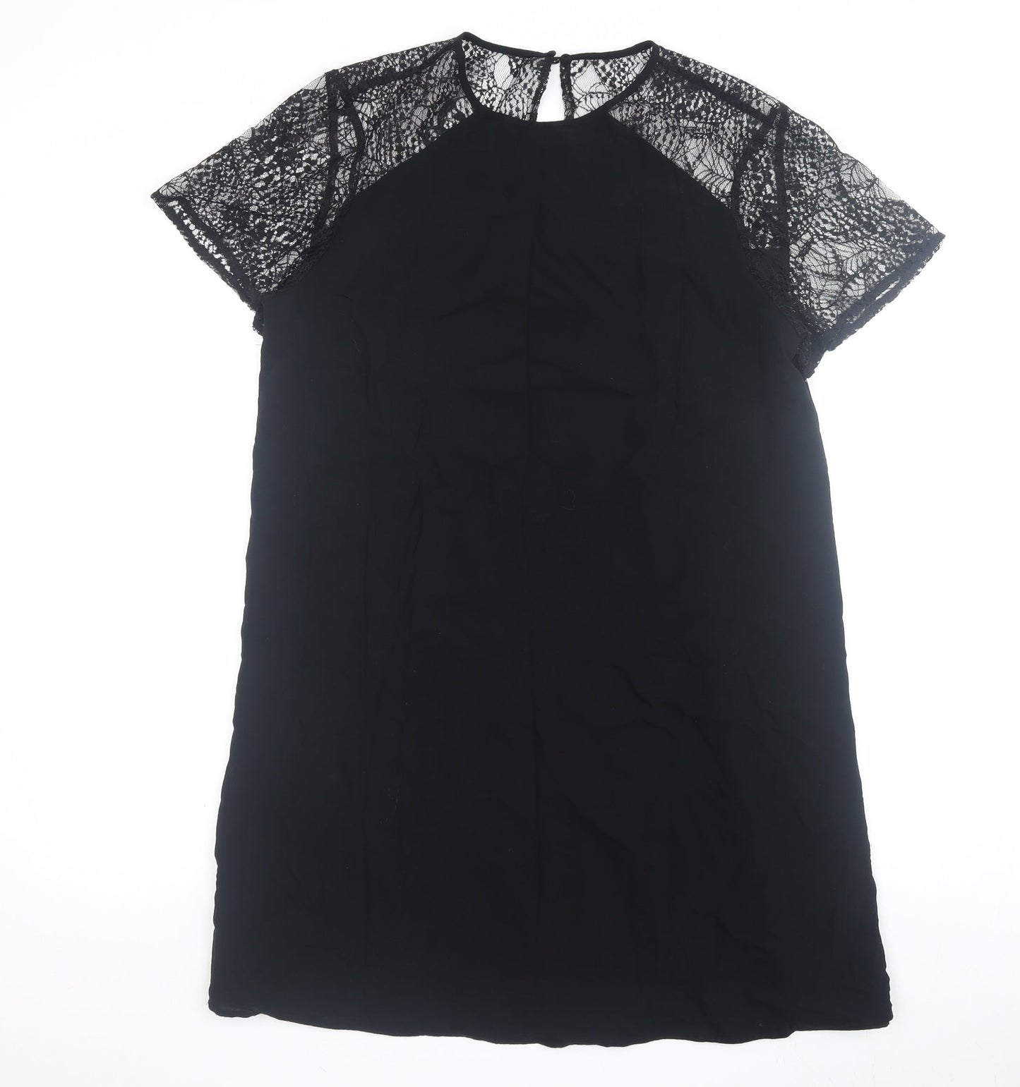 Jack Wills Women’s Black Lace Short Sleeve Dress 12