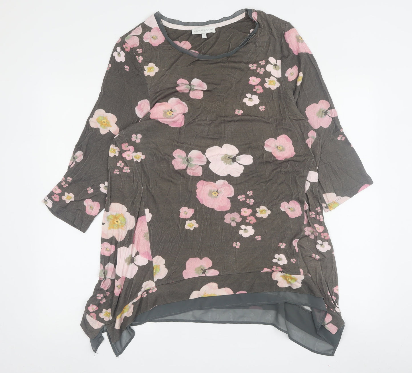 RJR John Rocha Women's Floral Blouse, Size 14, Multicoloured