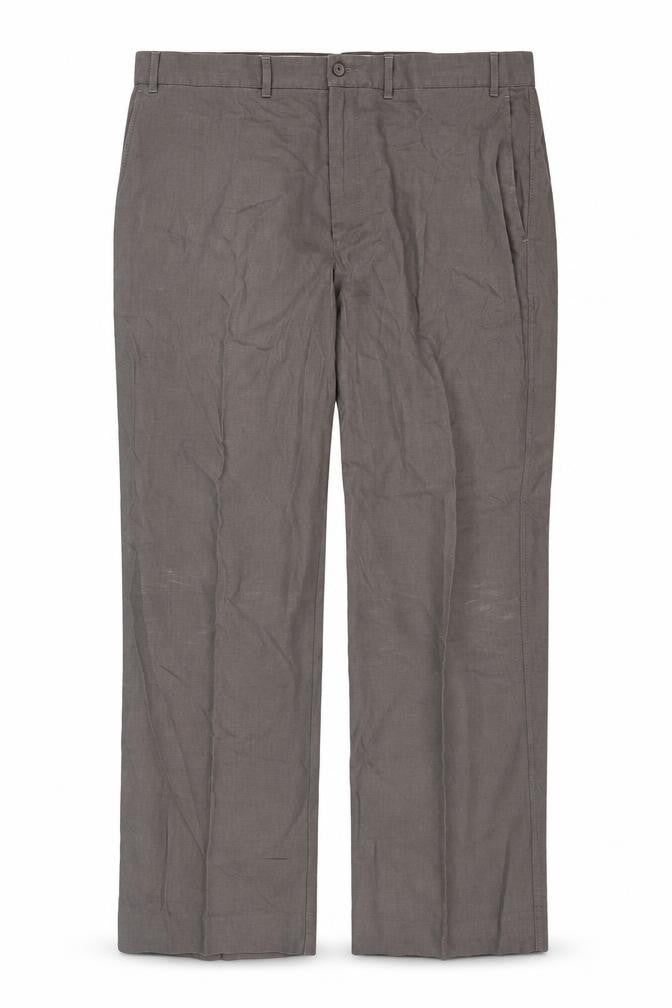 Marks and Spencer Men's Khaki Flat Front Trousers