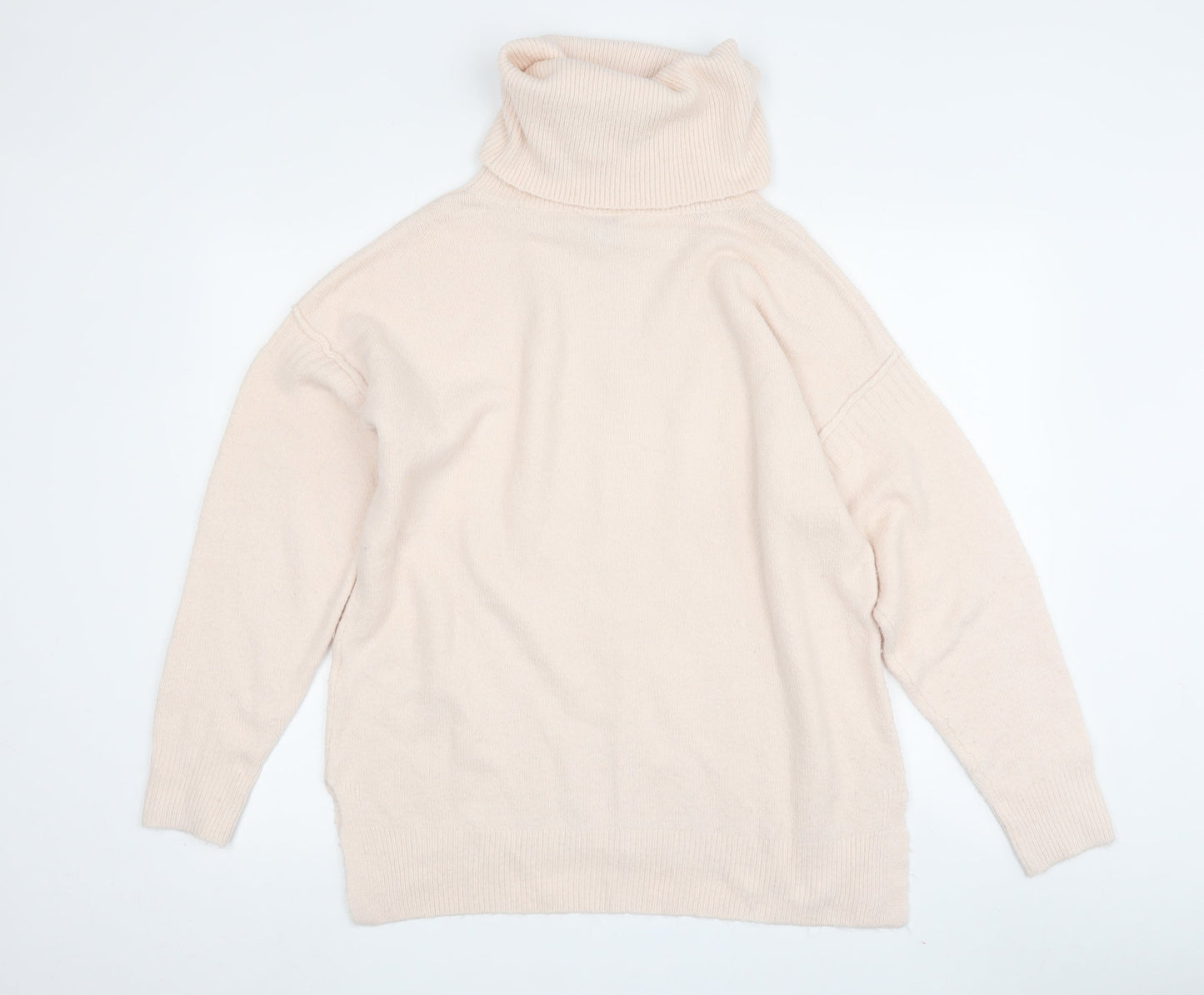 Miss Selfridge Women's Beige Roll Neck Jumper, Size 8