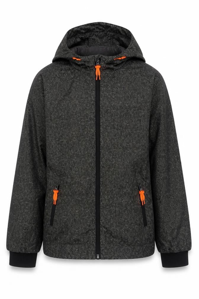 Front view of Matalan boys’ black zip hoodie, size 12, years, polyester