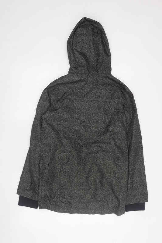 Matalan Boys Black Zip Hoodie, Size 12 Years, Polyester