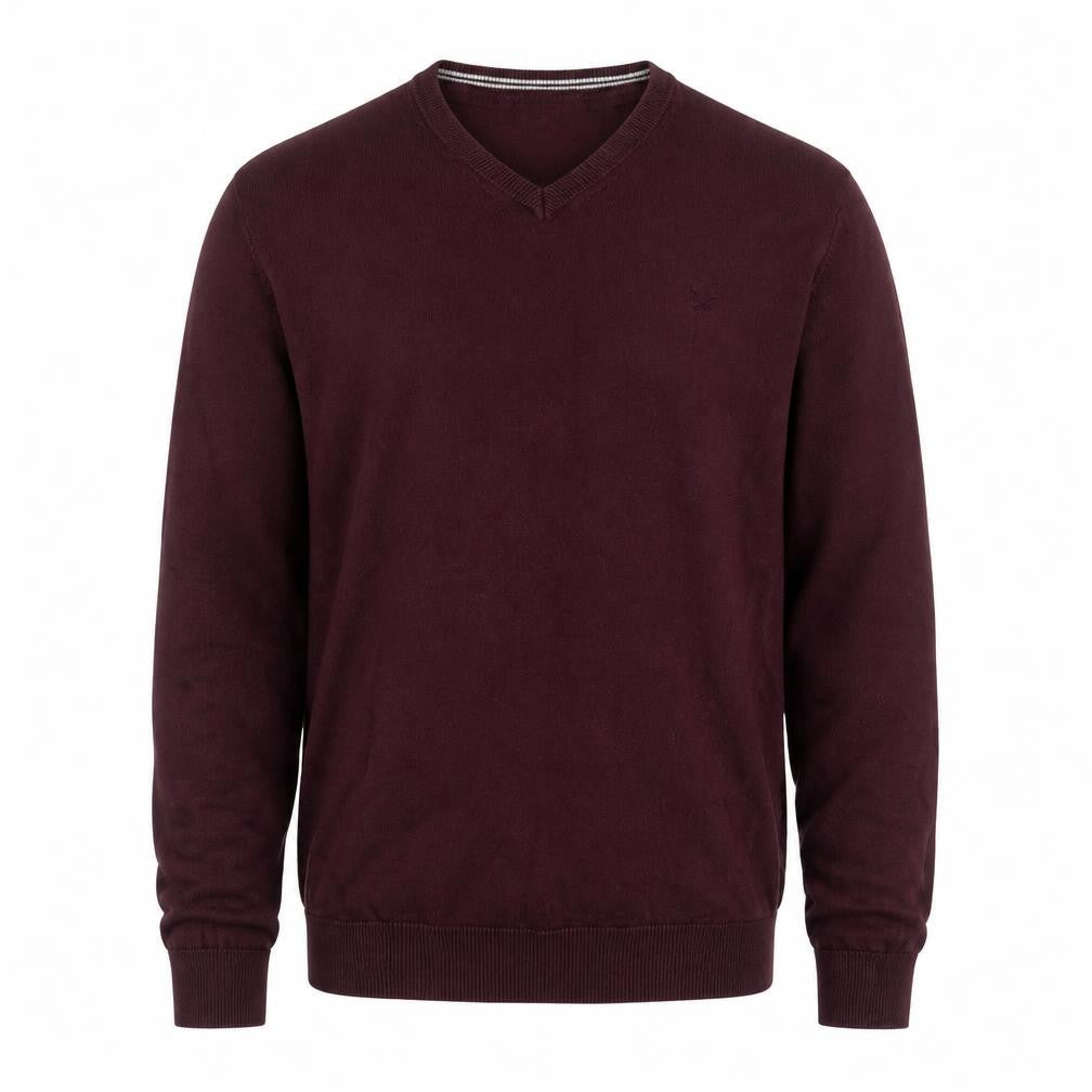 Crew Clothing Red V-Neck Pullover Jumper Medium