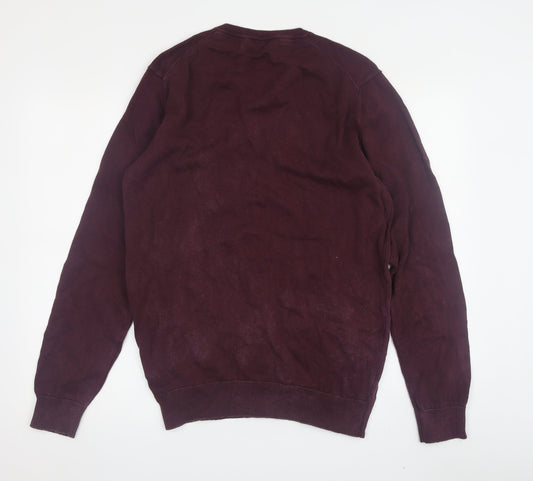 Crew Clothing Mens Red V-Neck Pullover Jumper Medium