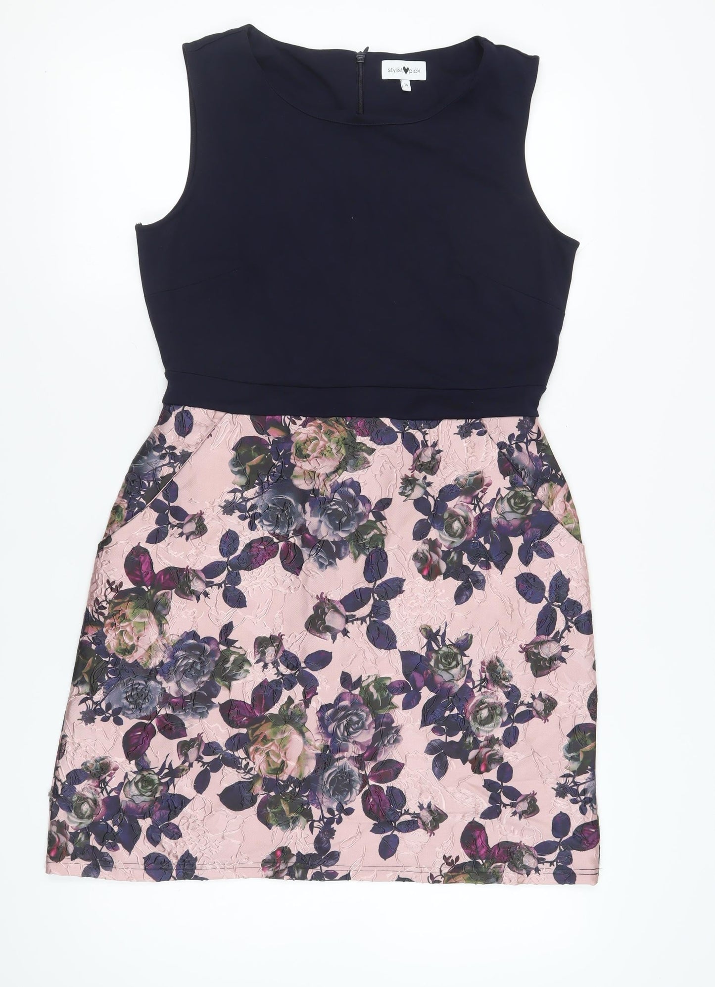 Stylist Pick Women's Multicoloured Floral Sheath Dress Size 14