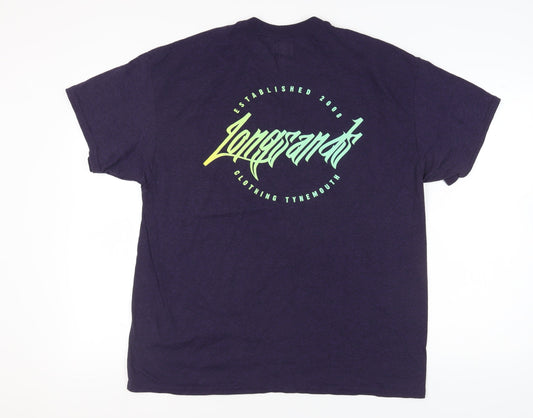 Longsands Purple XL Unisex Graphic T-Shirt
