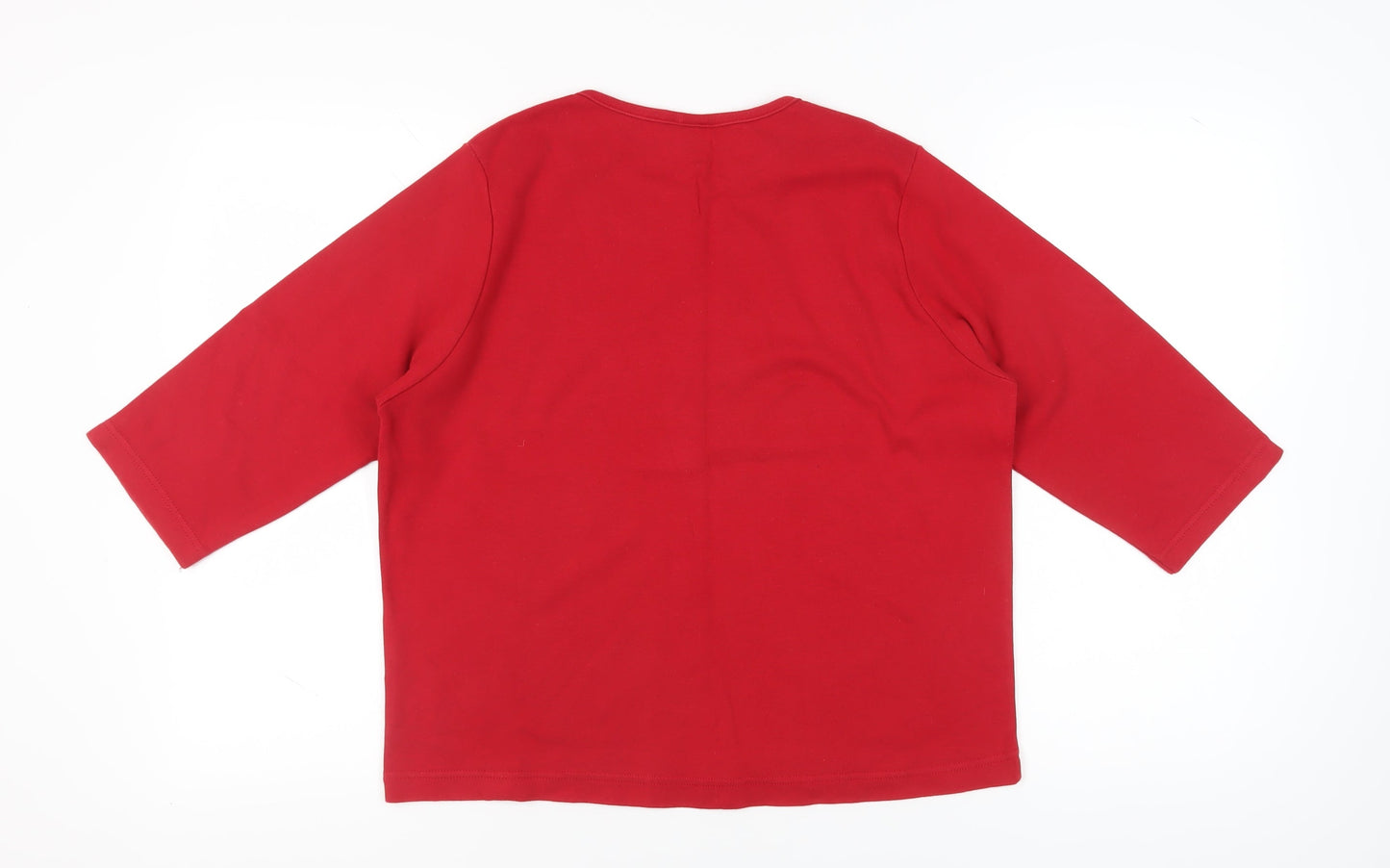 Dash Women's Red 3/4 Sleeve T-Shirt Size 18
