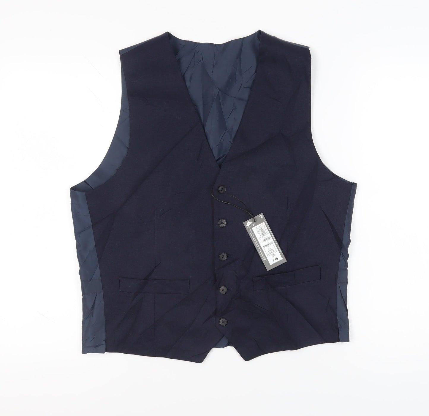 Marks and Spencer Men's Blue Wool Waistcoat 41-43R