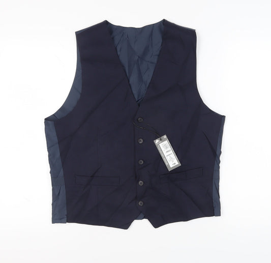 Marks and Spencer Men's Blue Wool Waistcoat 41-43R