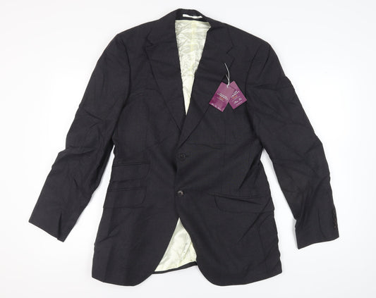 Charles Tyrwhitt Black Men's Wool Blazer 40L