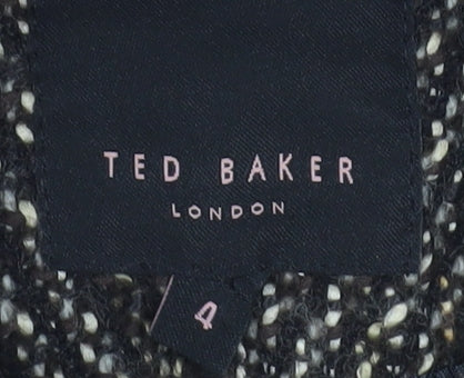 Ted Baker Women's Brown Wool Mid-Length Belted Coat
