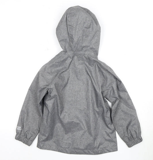 Peter Storm Boys' Grey Rain Coat 5-6 Years Waterproof Hooded