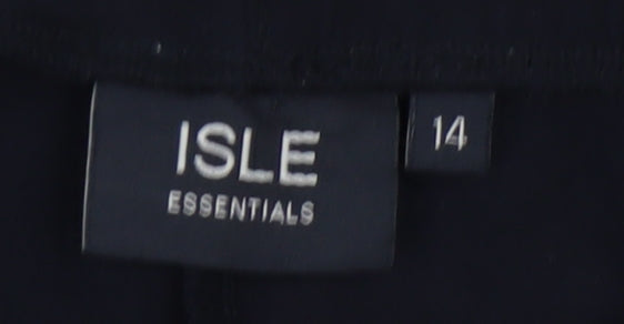 ISLE Essentials Women's Black Trousers Size 14 Regular