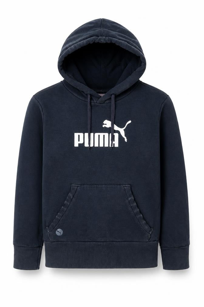 Puma Boys Black Hoodie Pullover UK 10