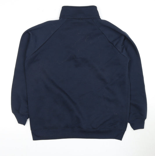 Damart Blue Henley Sweatshirt for Unisex Adults - L