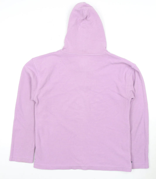Fat Face Purple Women's Henley Hoodie Size 12 for Casual Style