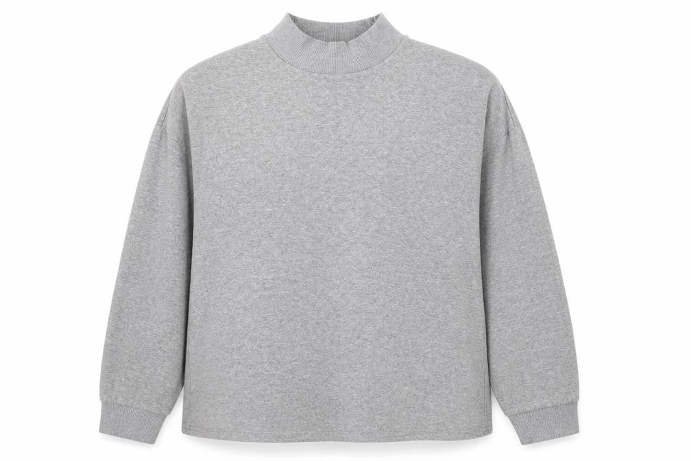 Marks and Spencer Women's Grey Mock Neck Sweatshirt