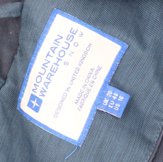 Mountain Warehouse Men's Blue XL Parka Hooded Jacket
