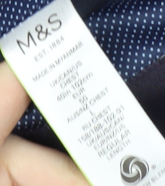 Marks and Spencer Men's Blue Blazer Jacket 40R