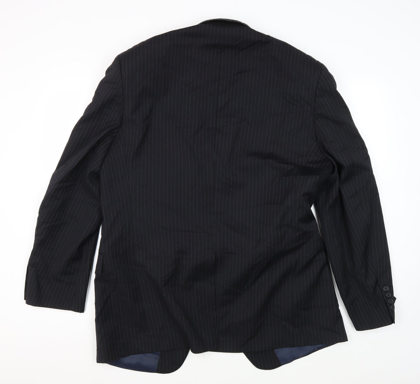 Marks and Spencer Men's Black Striped Suit Jacket 42R