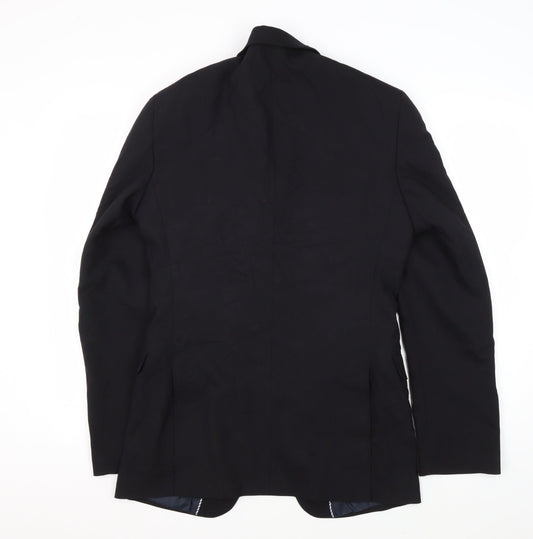 Marks and Spencer Men's Black Wool Blazer, 36 Long