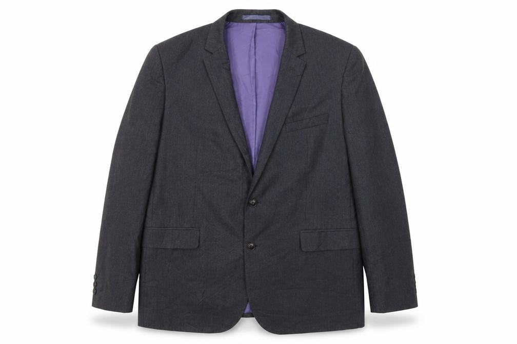 Marks and Spencer Men's Grey Blazer, Size 44R Super-Slim