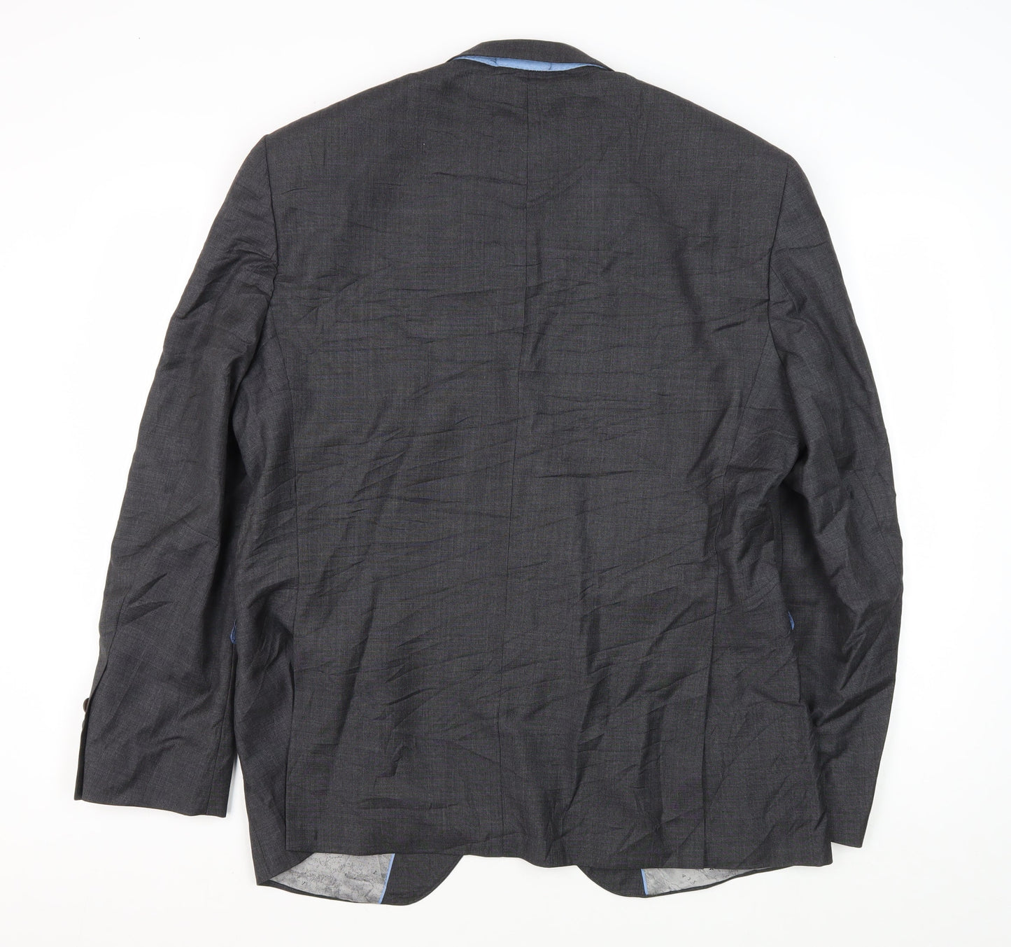 Next Men's Grey Wool Blazer, 42R Formal, Elegant