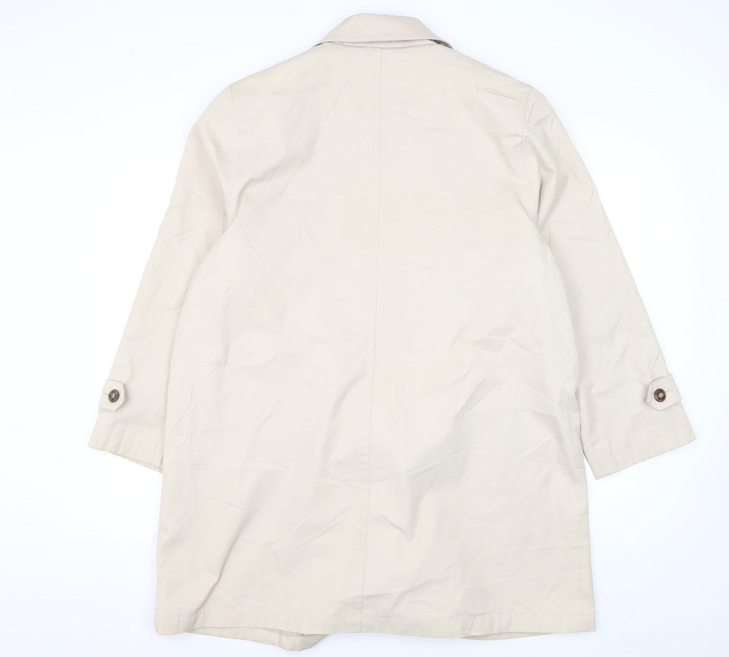 Berketex Women's Beige Trench Coat Size 14 Buttoned