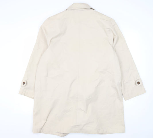 Berketex Women's Beige Trench Coat Size 14 Buttoned
