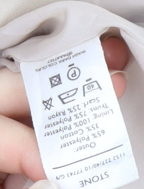 Berketex Women's Beige Trench Coat Size 14 Buttoned