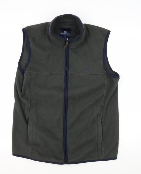 Crew Clothing Men's Green Fleece Zip Waistcoat M