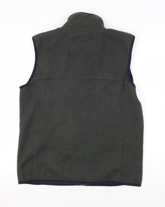 Crew Clothing Men's Green Fleece Zip Waistcoat M