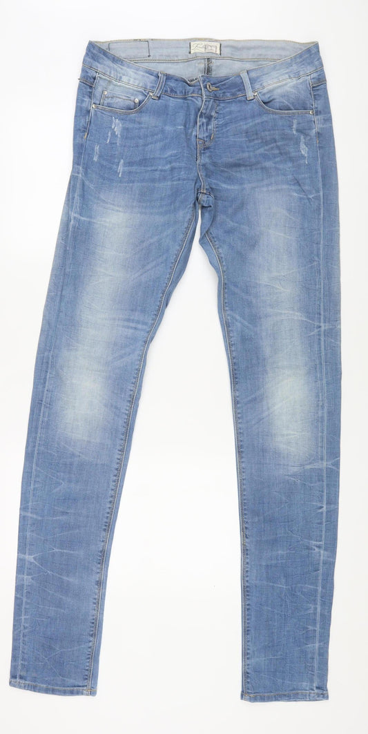 Firetrap Women's Blue Skinny Jeans Size 14 Regular