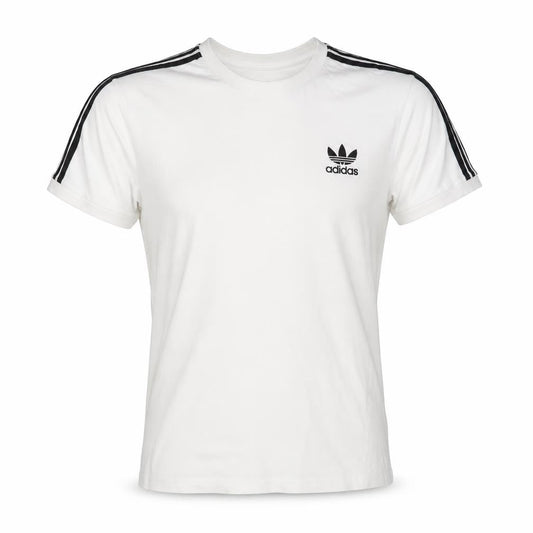 Unisex Adultss UK Size M adidas White 100% Cotton T-Shirt