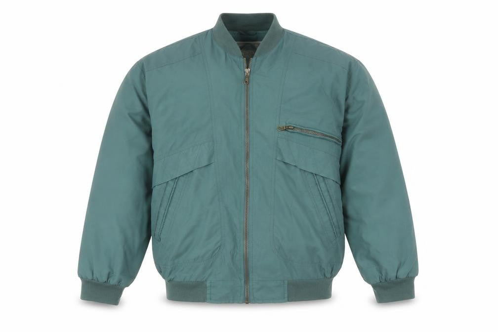C&A Men's Green Bomber Jacket, Size S, Casual Zip Pockets