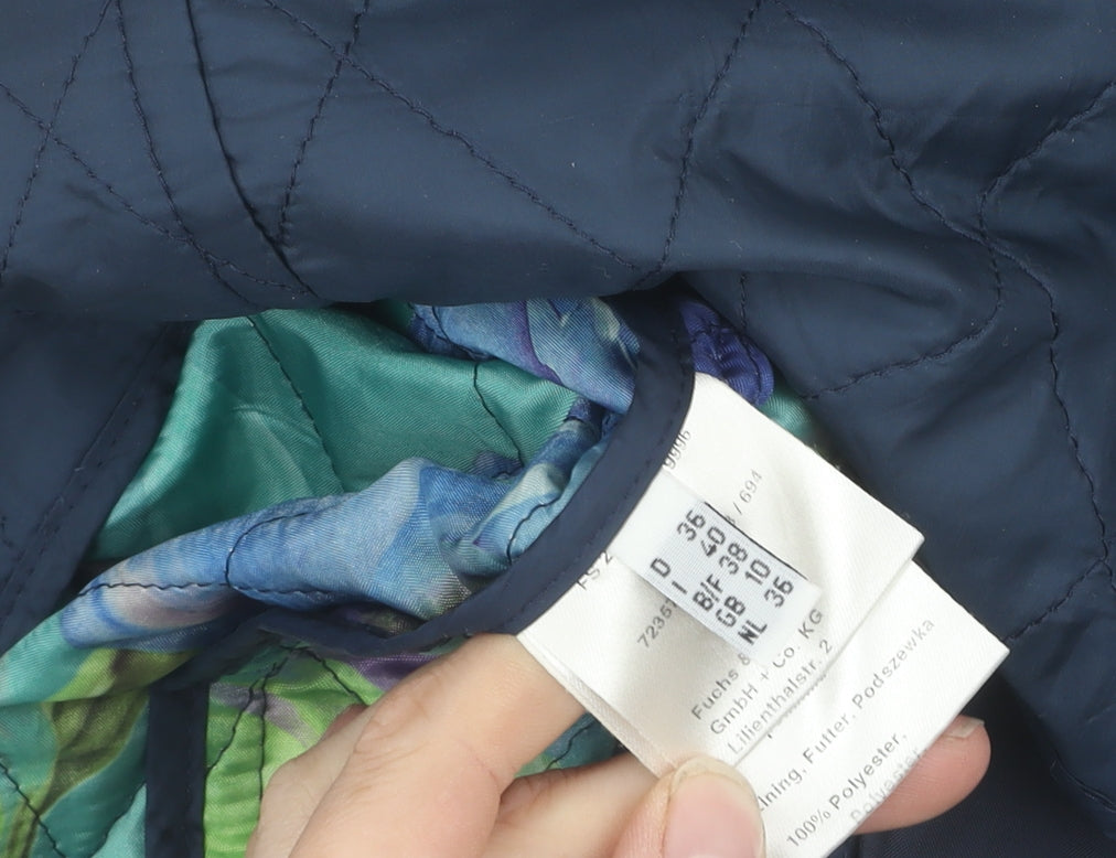 Fuchs Schmitt Women's Blue Quilted Jacket Size 8