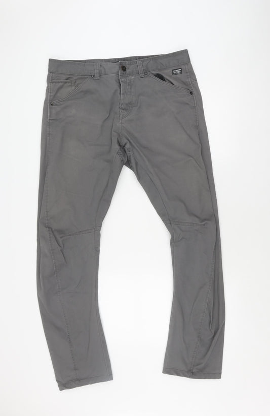 Jack & Jones Men's Grey Chino Trousers, Size 36