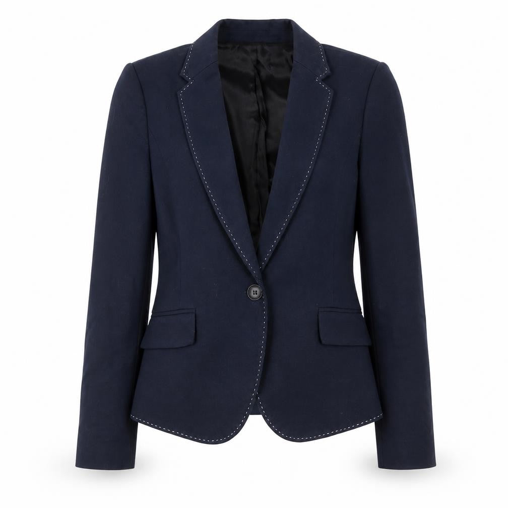MNG Women's Blue Cotton Blazer Size 6