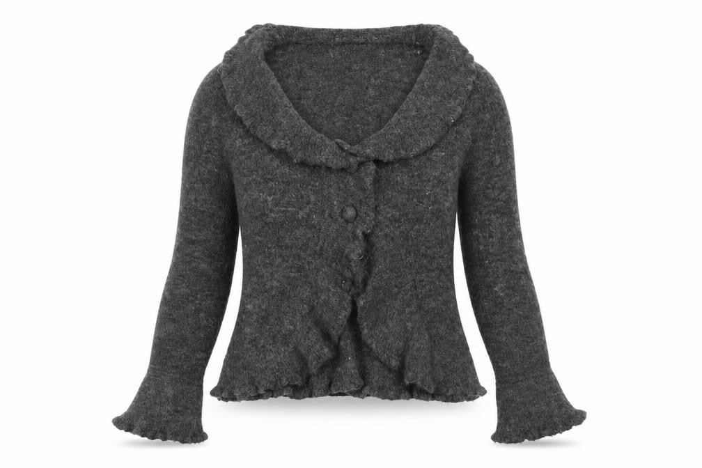Valerie Bertinelli Women's Grey Cardigan Size L